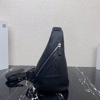Prada Cross Leather Bag Black 32x6.5x17cm