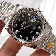 Rolex Datejust Stainless Steel Bracelet Jet Black Dial - 5