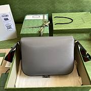 Gucci Horsebit 1955 Shoulder Bag Grey 31x20x7.5cm - 6