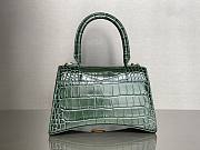 Balenciaga Hourglass Crocodile Green 23x10x24cm - 5