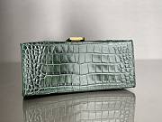 Balenciaga Hourglass Crocodile Green 23x10x24cm - 3