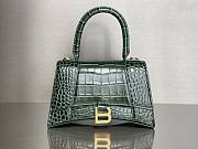 Balenciaga Hourglass Crocodile Green 23x10x24cm - 2