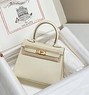 Hermes Mini Kelly Epsom White 20cm - 1