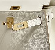 Hermes Mini Kelly Epsom White 20cm - 3