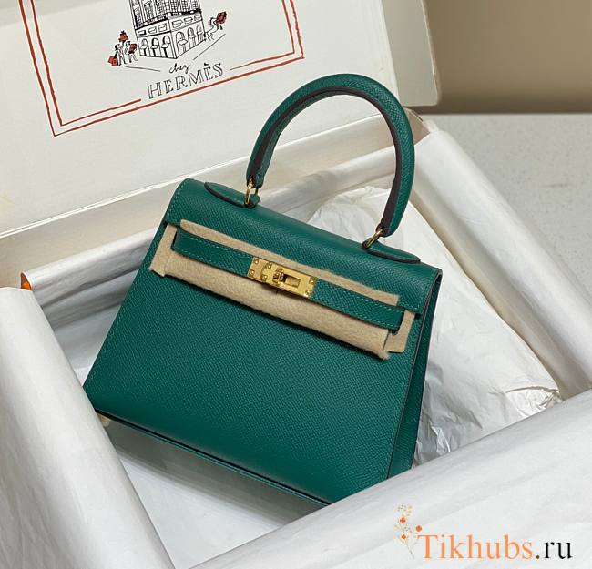 Hermes Mini Kelly Epsom Green 20cm - 1