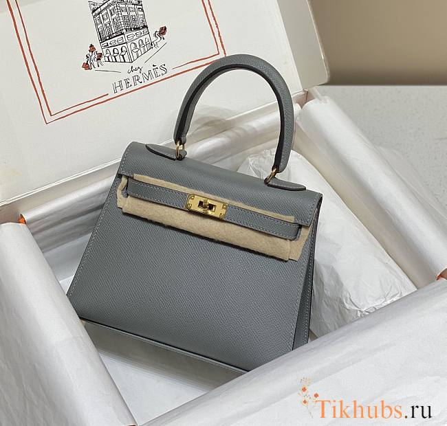 Hermes Mini Kelly Epsom Grey 20cm - 1