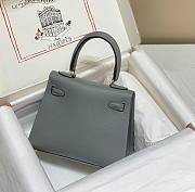 Hermes Mini Kelly Epsom Grey 20cm - 6