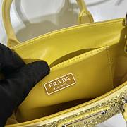 Prada Small Satin Tote Bag With Crystals Yellow 15x17.5x5cm - 6