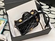 Chanel Mini Flap Bag Patent Black 17x20.5x6cm - 3