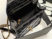 Chanel Mini Flap Bag Patent Black 17x20.5x6cm - 6