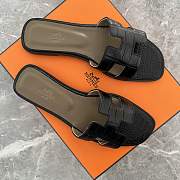 Hermes Oran Black Matte Crocodile - 1