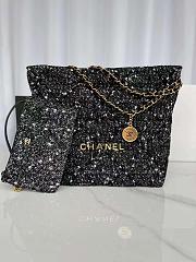 Chanel 22 Handbag Black Tweed 35x37x7cm - 1