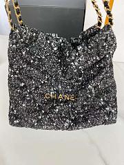 Chanel 22 Handbag Black Tweed 35x37x7cm - 4
