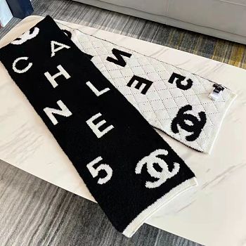 Chanel Black and White Shawl 