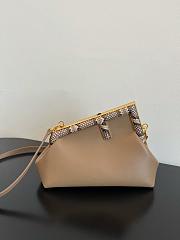 Fendi First Small Beige Leather With Python 26x18x9.5cm - 1