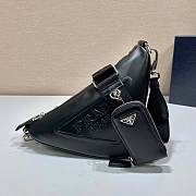 Prada Triangle Leather Black Shoulder Bag 26x14x12cm - 1