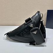 Prada Triangle Leather Black Shoulder Bag 26x14x12cm - 3