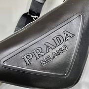 Prada Triangle Leather Black Shoulder Bag 26x14x12cm - 6