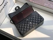 Chanel Flap Bag Jumbo Black Lambskin Silver Hardware 30cm - 5