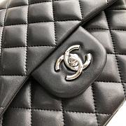 Chanel Flap Bag Jumbo Black Lambskin Silver Hardware 30cm - 2