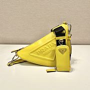 Prada Triangle Leather Yellow Shoulder Bag 26x14x12cm - 1