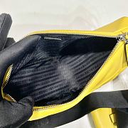 Prada Triangle Leather Yellow Shoulder Bag 26x14x12cm - 3