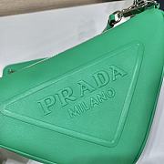 Prada Triangle Leather Green Shoulder Bag 26x14x12cm - 3