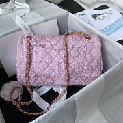 Chanel 22C Pink Tweed Mini Flap Bag 25cm - 6