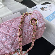 Chanel 22C Pink Tweed Mini Flap Bag 25cm - 2