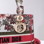 Dior Medium Lady D-lite Bag Butterfly Embroidery 24x20x11cm - 4