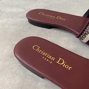 Dway Slide Burgundy Embroidered Cotton - 4