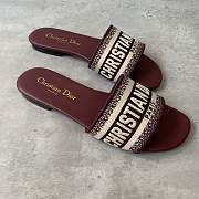 Dway Slide Burgundy Embroidered Cotton - 2