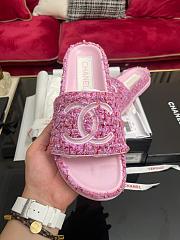 Chanel Sandals Pink Tweed - 1