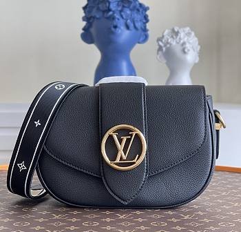 Louis Vuitton LV Pont 9 Soft Black MM 25x17.5x8cm