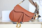 Dior Saddle Brown 25.5x20x6.5cm - 3