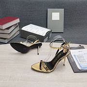 Tom Ford Padlock Yellow Leather Sandals Heels 10.5cm - 4