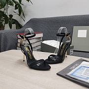 Tom Ford Padlock Black Leather Sandals Heels 10.5cm - 5