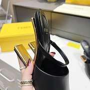 Fendi First Black Leather High-Heeled Sandals - 3