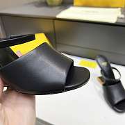 Fendi First Black Leather High-Heeled Sandals - 2