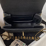 Chanel 22K Coco First Flap Bag Cavier Black 20cm - 4