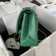 Chanel Flap Bag Medium Green Gold Lambskin 25cm - 6