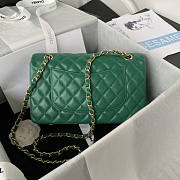 Chanel Flap Bag Medium Green Gold Lambskin 25cm - 4