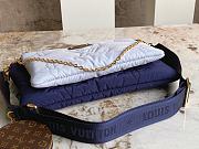 Louis Vuiiton LV Maxi Multi Pochette Navy Blue / Silver 34 x 21.5 x 5 cm - 2