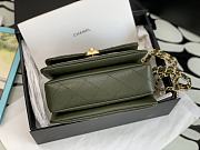 Chanel 22K Coco First Flap Bag Cavier Green 20cm - 4