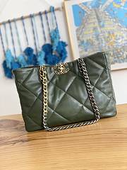 Chanel 19 Shopping Bag Green 41x24x10.5cm - 1