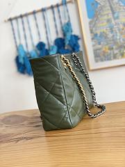 Chanel 19 Shopping Bag Green 41x24x10.5cm - 6