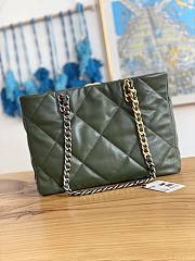 Chanel 19 Shopping Bag Green 41x24x10.5cm - 4