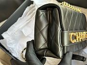 Chanel Front Logo Flap Bag Black 15x21x8cm - 5