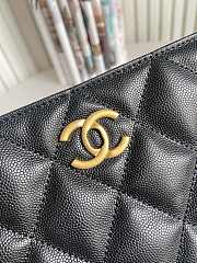 Chanel 2022 Shopping Tote Bag Black 30x12x22cm - 4