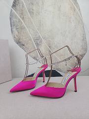 Jimmy Choo Fuchsia Satin Pumps Heels 10cm - 3